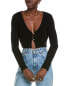 Фото #1 товара 27 Miles Malibu Cropped Straight Fit Cashmere Cardigan Women's Black S