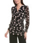 Фото #1 товара Anne Klein Smocked Wrap Top Women's Black Xs