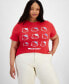 Фото #1 товара Trendy Plus Size Hello Kitty Graphic T-Shirt