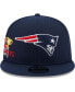 Фото #3 товара Men's Navy New England Patriots Icon 9FIFTY Snapback Hat