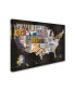 Фото #2 товара Masters Fine Art 'USA License Plat Map on Black Wood' Canvas Art - 24" x 32"