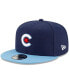 Фото #1 товара Men's Navy and Light Blue Chicago Cubs City Connect 9FIFTY Snapback Adjustable Hat