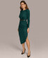 ფოტო #5 პროდუქტის Women's Boat-Neck Side-Shirred Dress