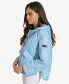 Фото #3 товара Women's Cropped Hooded Diamond Quilted Coat