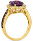 Фото #2 товара Кольцо Le Vian Oval Halo Amethyst Diamond Gold