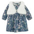 COOL CLUB 7420 dress Navy Blue / Flowers / White, 12-18 месяцев - фото #2