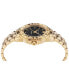 ფოტო #2 პროდუქტის Women's Lady Rock Gold Ion Plated Studded Stainless Steel Bracelet Watch 38mm