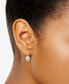 ფოტო #2 პროდუქტის Cultured Freshwater Pearl (6mm) & White Zircon (1/4 ct. t.w.) Hoop Earrings in Sterling Silver