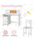 Фото #3 товара Kids Desk and Chair Set Study Writing Workstation with Bookshelf & Bulletin Board