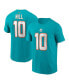 Men's Tyreek Hill Aqua Miami Dolphins Player Name and Number T-shirt