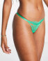 Dorina Exclusive Desiree lace detail thong in green