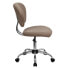 Фото #1 товара Mid-Back Coffee Brown Mesh Swivel Task Chair With Chrome Base