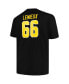 Фото #2 товара Men's Mario Lemieux Black Pittsburgh Penguins Big and Tall Captain Patch Name and Number T-shirt