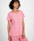 Фото #2 товара Women's 2-Pc. Cotton Cropped Pajamas Set, Created for Macy's