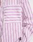 Wednesday's Girl oversized boyfriend poplin shirt in purple stripe