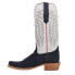 Фото #3 товара R. Watson Boots Rough Out Narrow Embroidered Square Toe Cowboy Mens Blue, White