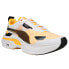 Puma Kosmo Rider Lace Up Womens White, Yellow Sneakers Casual Shoes 38311304