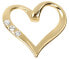Фото #1 товара Gold heart pendant with crystals 249001 00354
