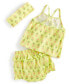 Baby Girls 3-Pc. Bright Stamps Floral Top, Bloomers & Headband Set, Created for Macy's