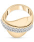 ფოტო #3 პროდუქტის Diamond Swoop Wide Band Statement Ring (1/2 ct. t.w.) in Gold Vermeil, Created for Macy's