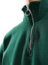 Фото #3 товара Bershka 1/4 zip sweatshirt in green