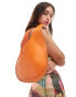 Mango X Siedres studded leather bag in orange