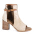 Фото #1 товара Diba True Low Tide Leather Round Toe Block Heels Pumps Womens Beige Dress Casual