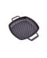 10in Square Grill Pan with Double Loop Handles, Seasoned