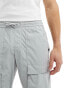 Jack & Jones tapered cuffed tech cargo in ice grey