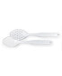 Solid White Enamelware Collection 2 Piece Spoon Set