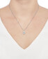 ფოტო #2 პროდუქტის Diamond Heart Halo 18" Pendant Necklace (1/4 ct. t.w.) in Sterling Silver