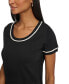 ფოტო #5 პროდუქტის Women's Rope-Trim Short-Sleeve Sweater