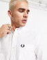 Фото #2 товара Fred Perry short sleeve oxford shirt in white