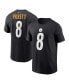 Фото #2 товара Men's Kenny Pickett Black Pittsburgh Steelers Player Name and Number T-shirt