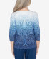 ფოტო #3 პროდუქტის Classic Ombre Beaded Keyhole Neck Top