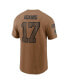 Фото #2 товара Men's Davante Adams Brown Distressed Las Vegas Raiders 2023 Salute To Service Name and Number T-shirt