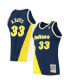 ფოტო #2 პროდუქტის Men's Antonio Davis Navy Indiana Pacers 1996-97 Hardwood Classics Swingman Jersey