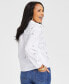 Фото #2 товара Women's Rhinestone Tie-Front Blouse, Created for Macy's