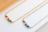 Decent Gold Plated Necklace with Colored Zircons NCL125Y
