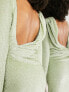 ASOS EDITION all over sequin backless drape midi dress in sage green