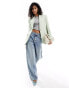 ASOS DESIGN clean tailored blazer in seafoam blue