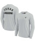 ფოტო #1 პროდუქტის Men's and Women's Gray Texas Longhorns Super Soft Long Sleeve T-shirt