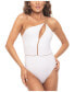 Фото #1 товара Women's Cut-out One Shoulder One Piece Swimsuit