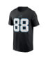 Фото #2 товара Men's Terrace Marshall Jr. Black Carolina Panthers 2021 NFL Draft Pick Player Name and Number T-shirt