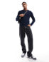 Only & Sons crew neck textured knit jumper in navy