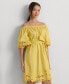 ფოტო #4 პროდუქტის Women's Cotton Off-The-Shoulder Dress