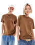 Фото #1 товара Vans left chest logo t-shirt in brown