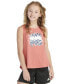 ფოტო #1 პროდუქტის Big Girls Sleeveless Cotton Logo Graphic T-Shirt