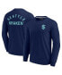 Фото #1 товара Men's and Women's Deep Sea Blue Seattle Kraken Super Soft Long Sleeve T-shirt