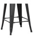 Фото #5 товара Industrial Metal Barstools with Bucket Back and 4 Legs, Set of 2